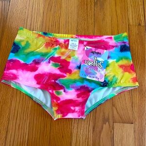 NWT Dolfin Uglies Practice Suit Swimwear Size 30 Multicolor Bright Sparkly